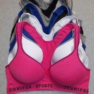 NEW 6 PACK OF JENNIFER WIRE FREE PADDED SPORTS BRA